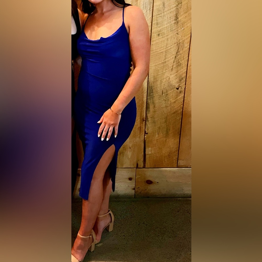 Royal Blue Midi Dress